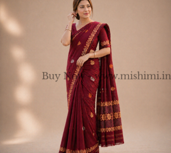 Handmade Masrise cotton pure Jura | Assamese mekhela sador