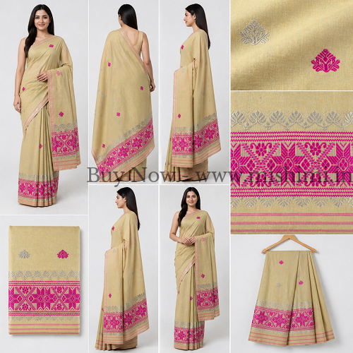 Handmade Masrise cotton pure Jura | Assamese mekhela sador - Image 4