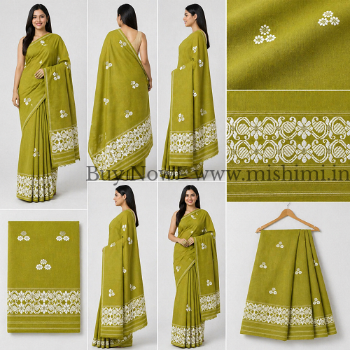 Handmade Masrise cotton pure Jura | Assamese mekhela sador - Image 3